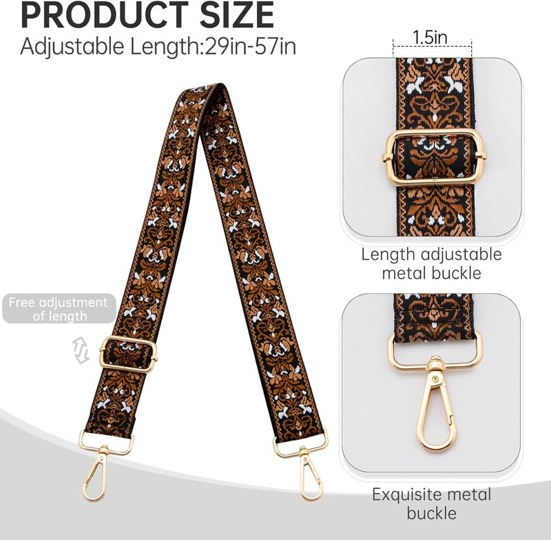 Dksongr Purse Straps Replacement Crossbody Wide Bag Strap for Purses Adjustable Shoulder Straps for Women Handbags - Image 3